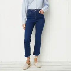 UNIVERSITY CLUB - Jeans Cropped Tiro Alto Mujer