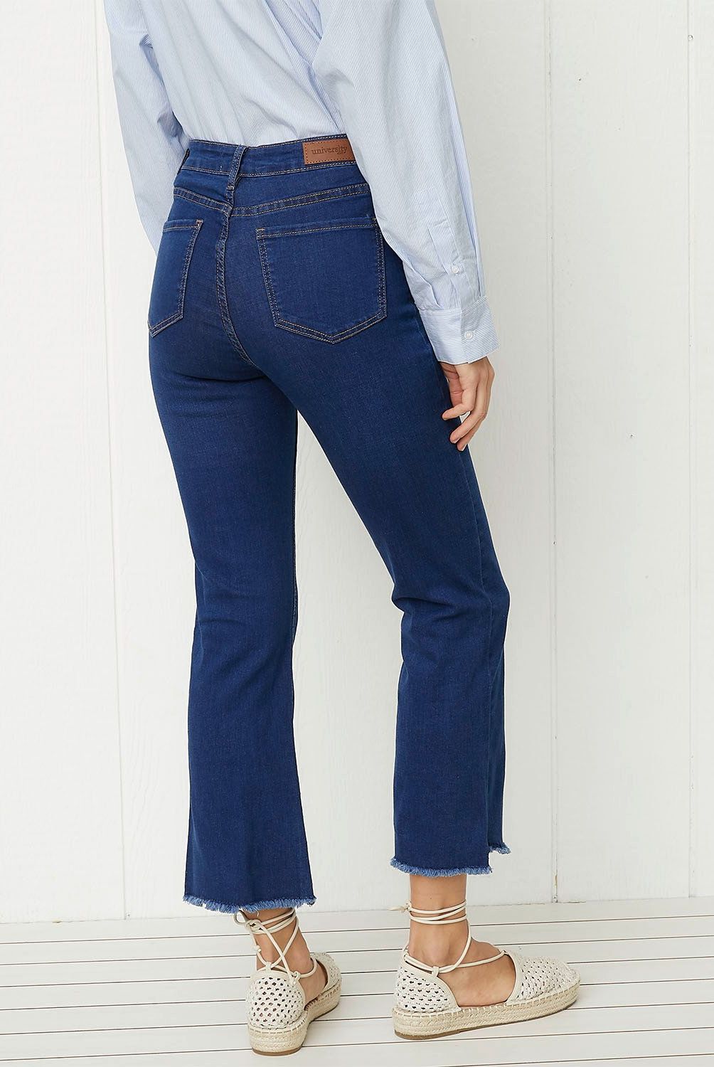 UNIVERSITY CLUB - Jeans Cropped Tiro Alto Mujer University Club