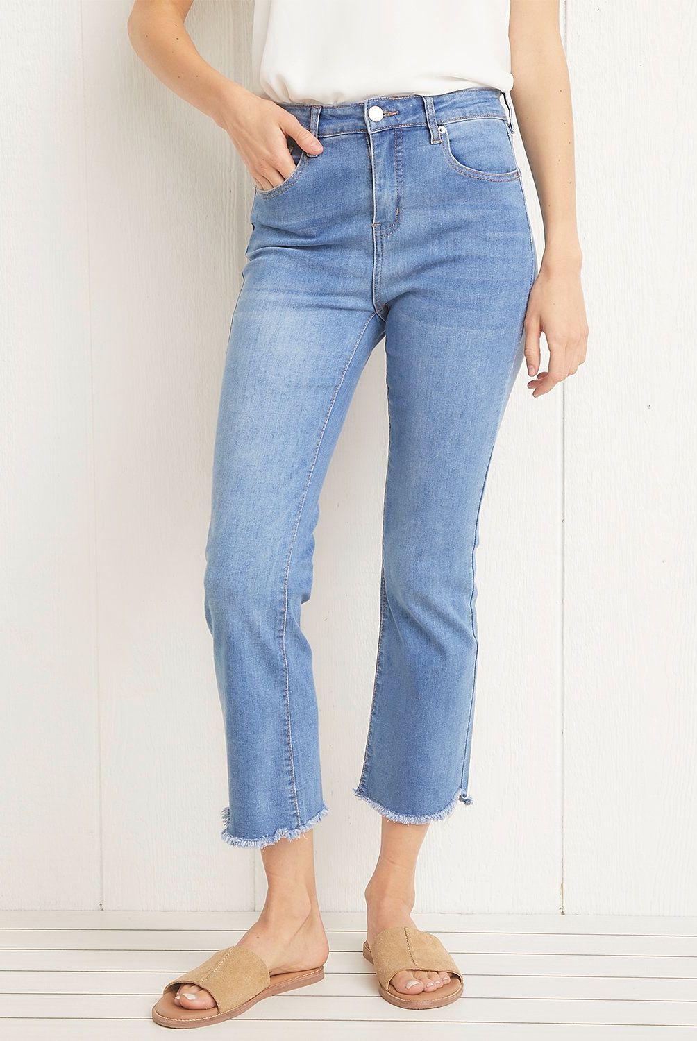 UNIVERSITY CLUB - Jeans Cropped Tiro Alto Mujer University Club