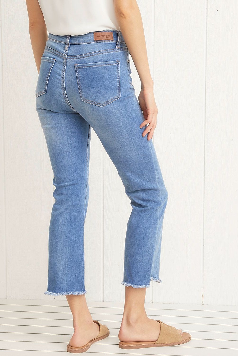 UNIVERSITY CLUB - Jeans Cropped Tiro Alto Mujer University Club