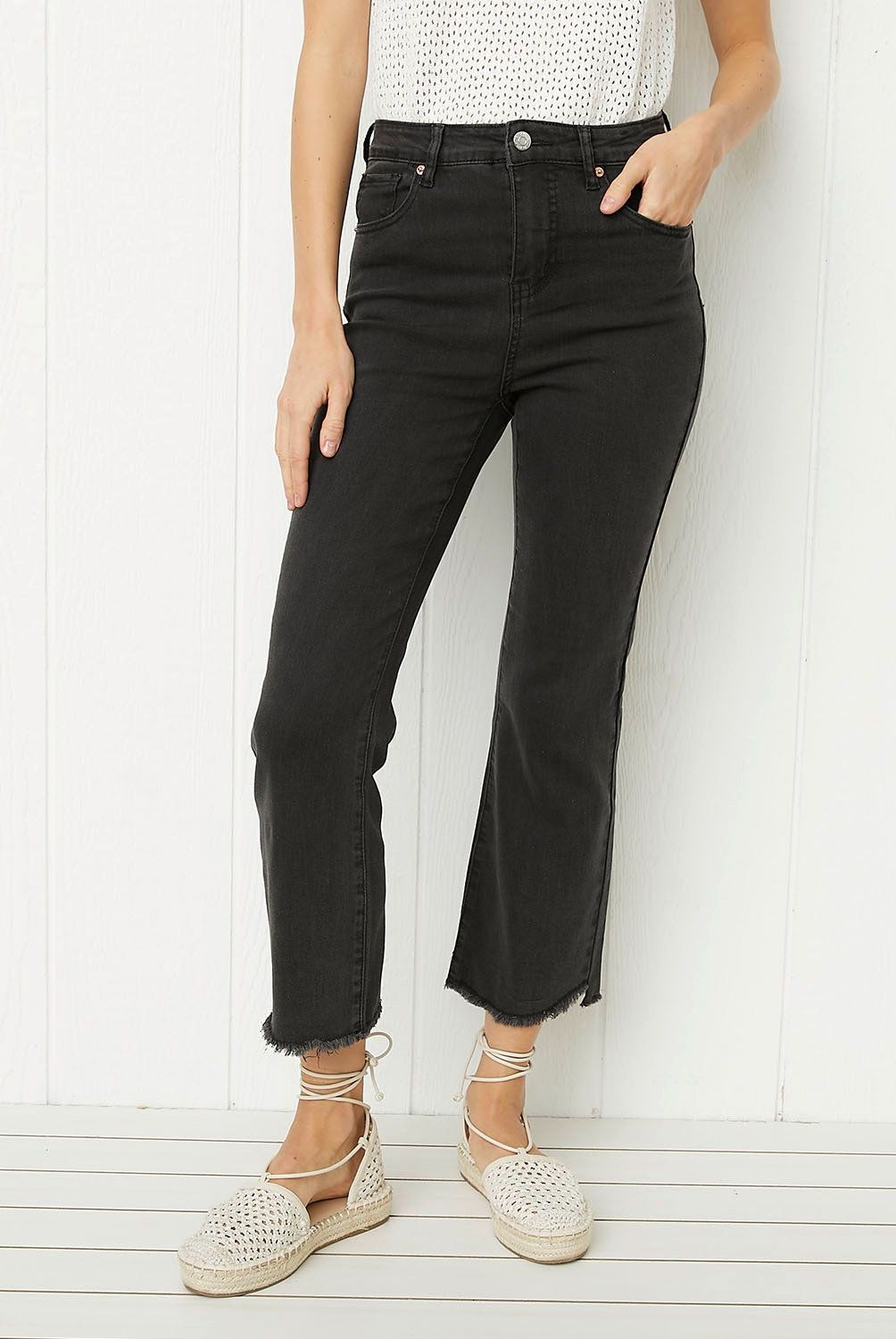 UNIVERSITY CLUB - Jeans Cropped Tiro Alto Mujer University Club