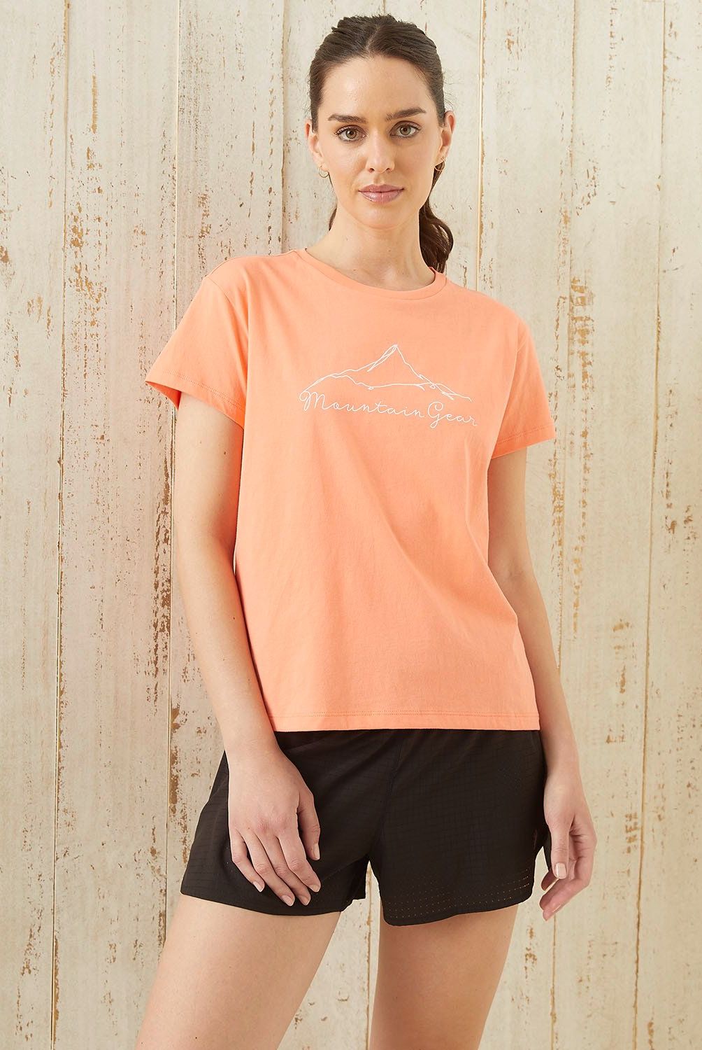 MOUNTAIN GEAR - Polera Mujer Mountain Gear Algodón Manga Corta