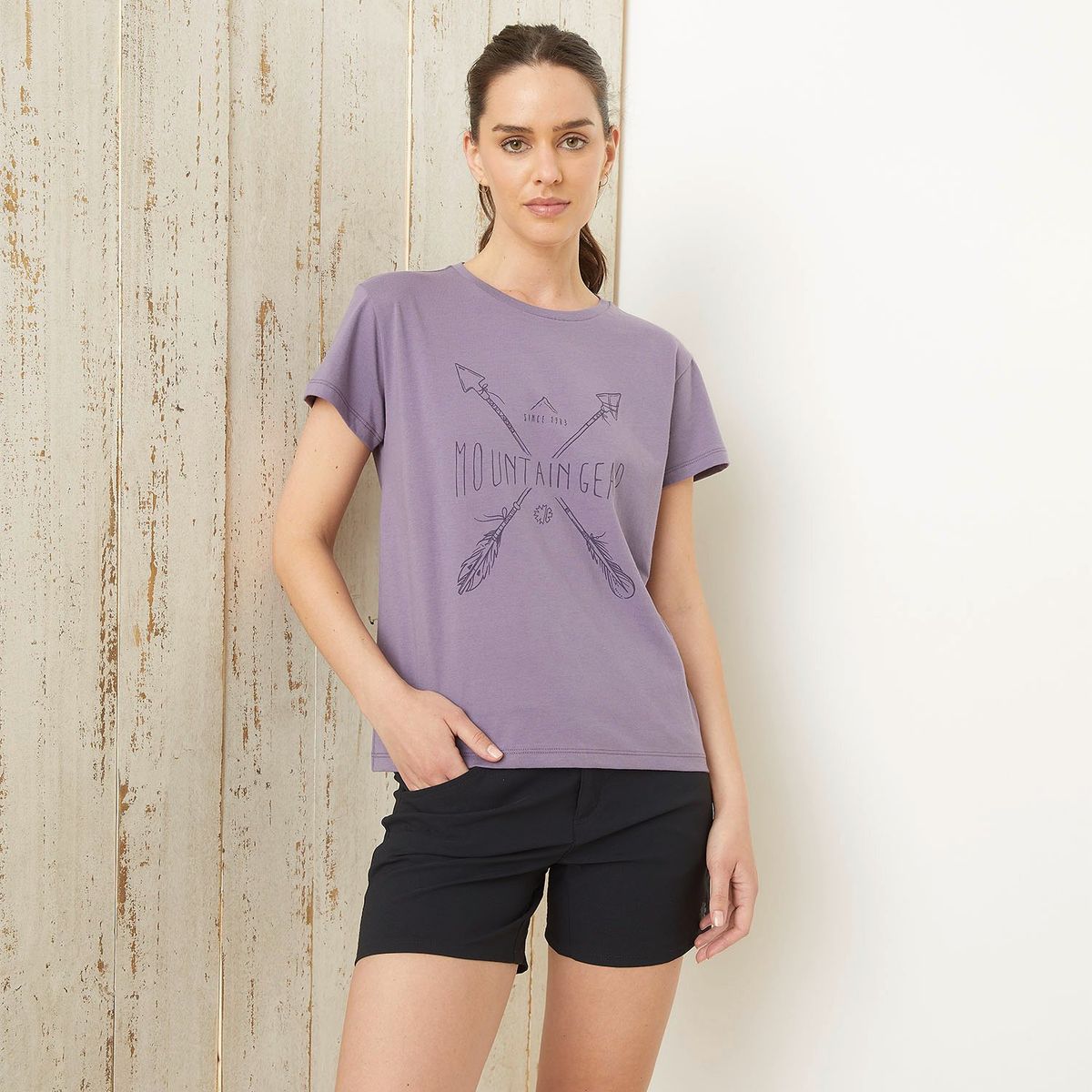 MOUNTAIN GEAR - Polera Mujer Mountain Gear Algodón Manga Corta