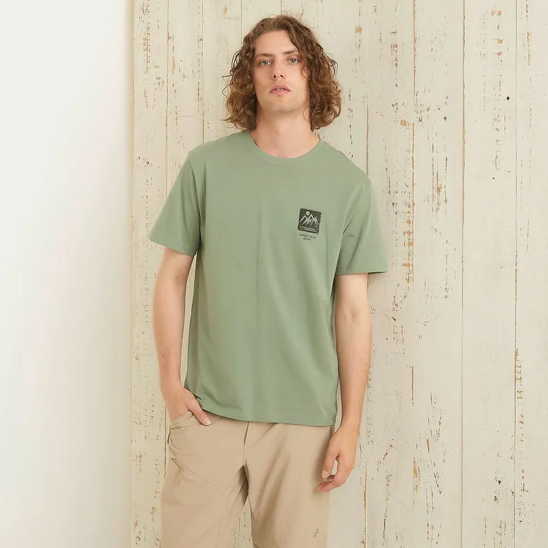 MOUNTAIN GEAR - Polera Deportiva Algodón Mountain Gear Manga Corta Hombre