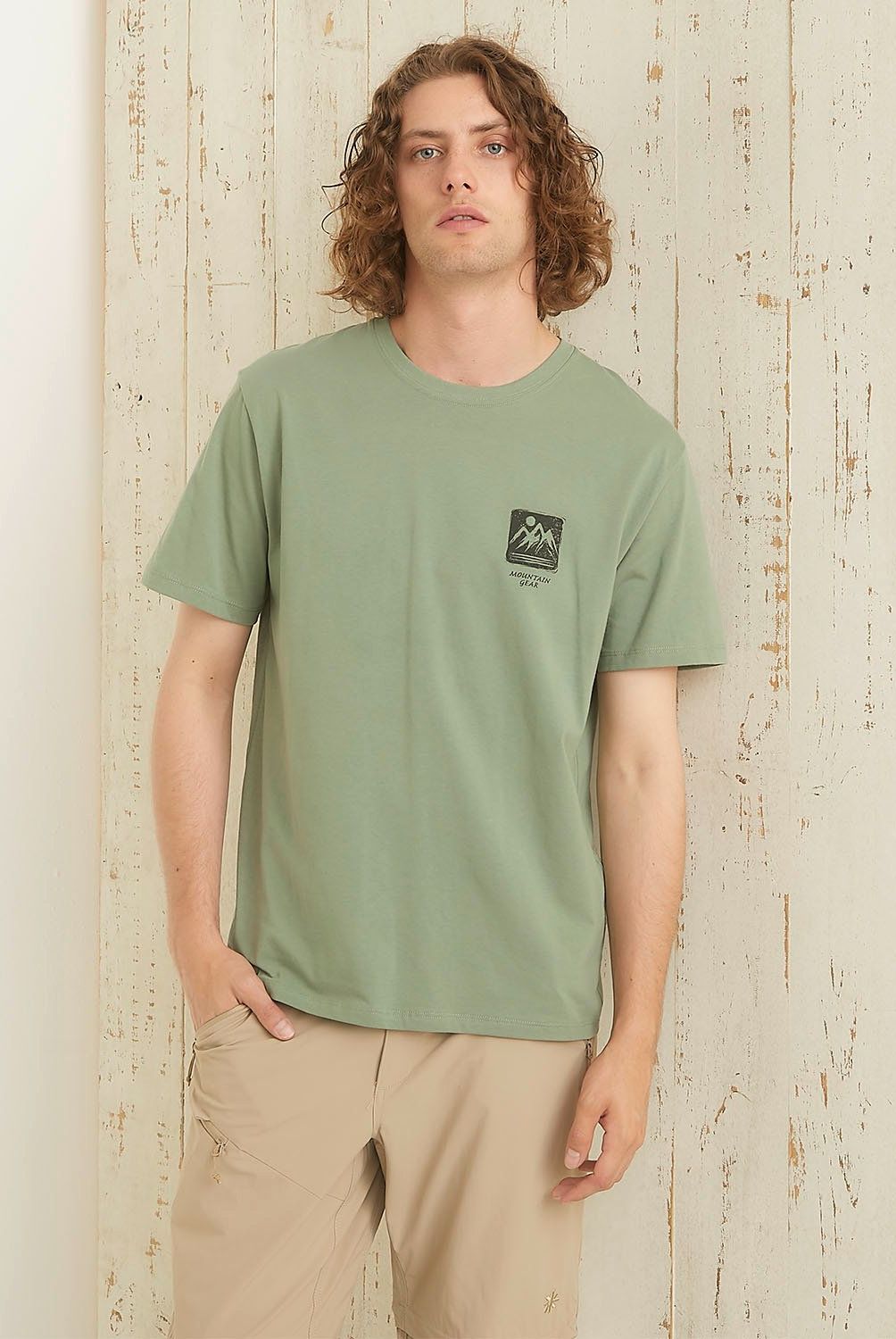 MOUNTAIN GEAR - Polera Deportiva Algodón Mountain Gear Manga Corta Hombre