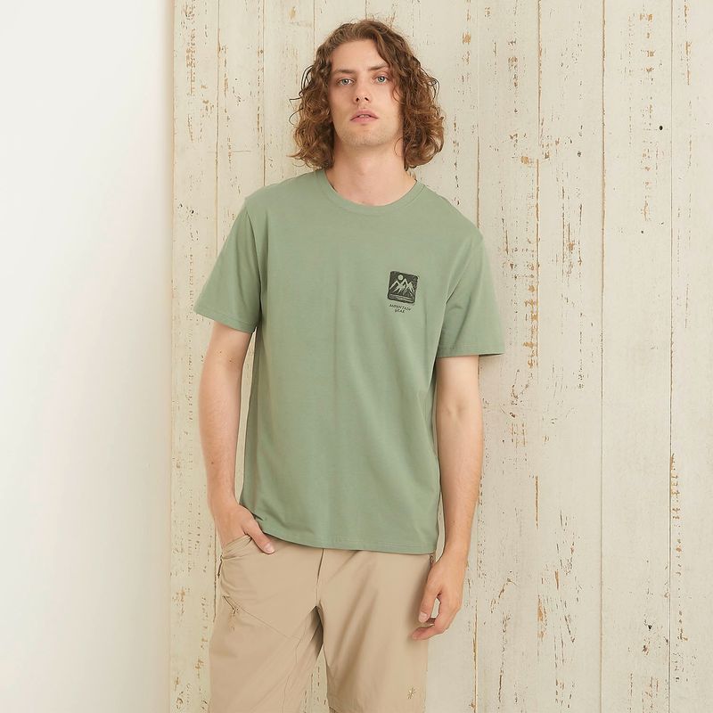MOUNTAIN GEAR - Polera Deportiva Algodón Mountain Gear Manga Corta Hombre