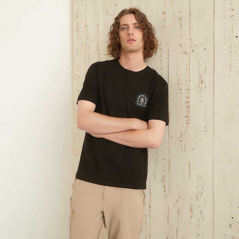 MOUNTAIN GEAR - Polera Deportiva Algodón Mountain Gear Manga Corta Hombre