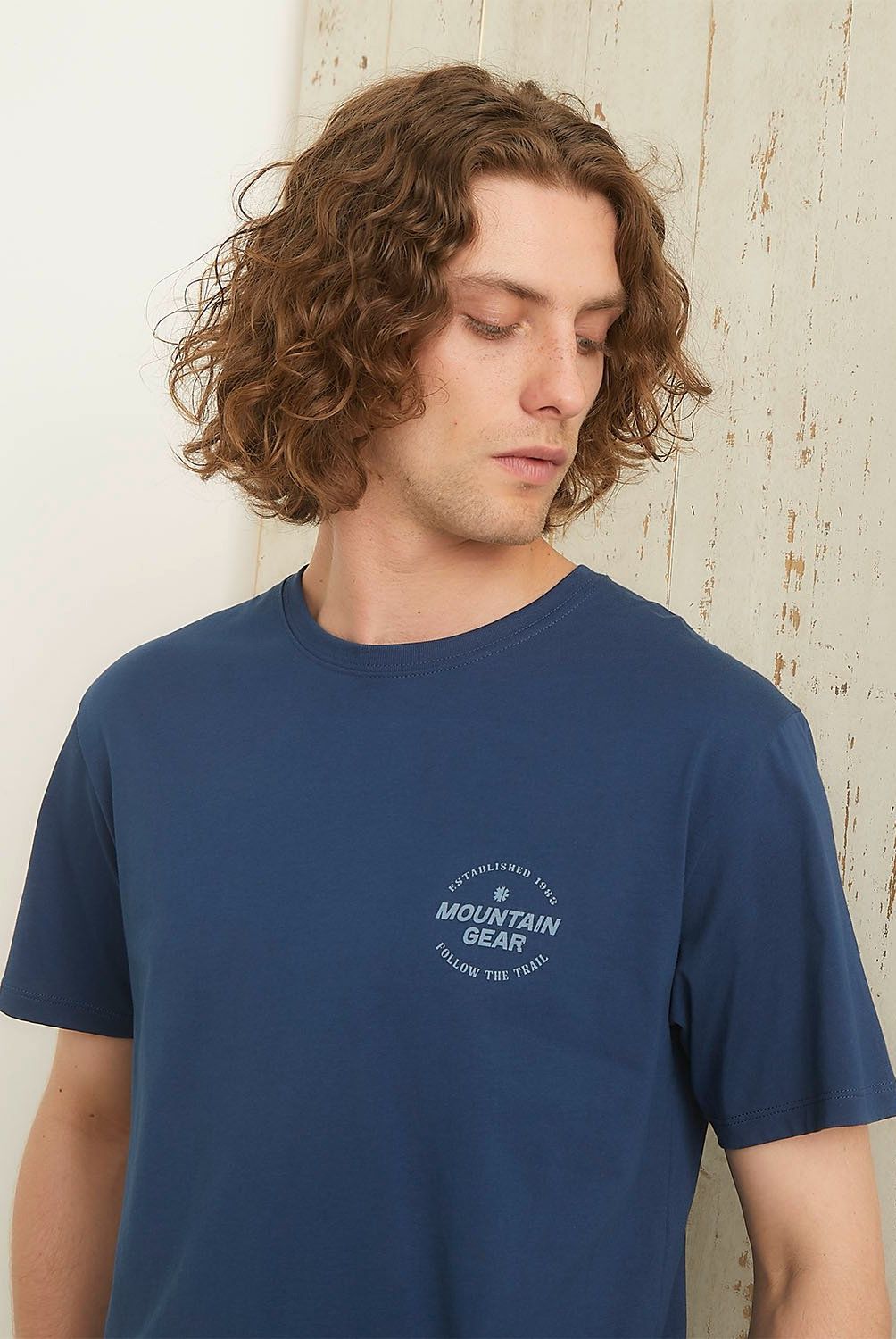 MOUNTAIN GEAR - Polera Deportiva Algodón Mountain Gear Manga Corta Hombre