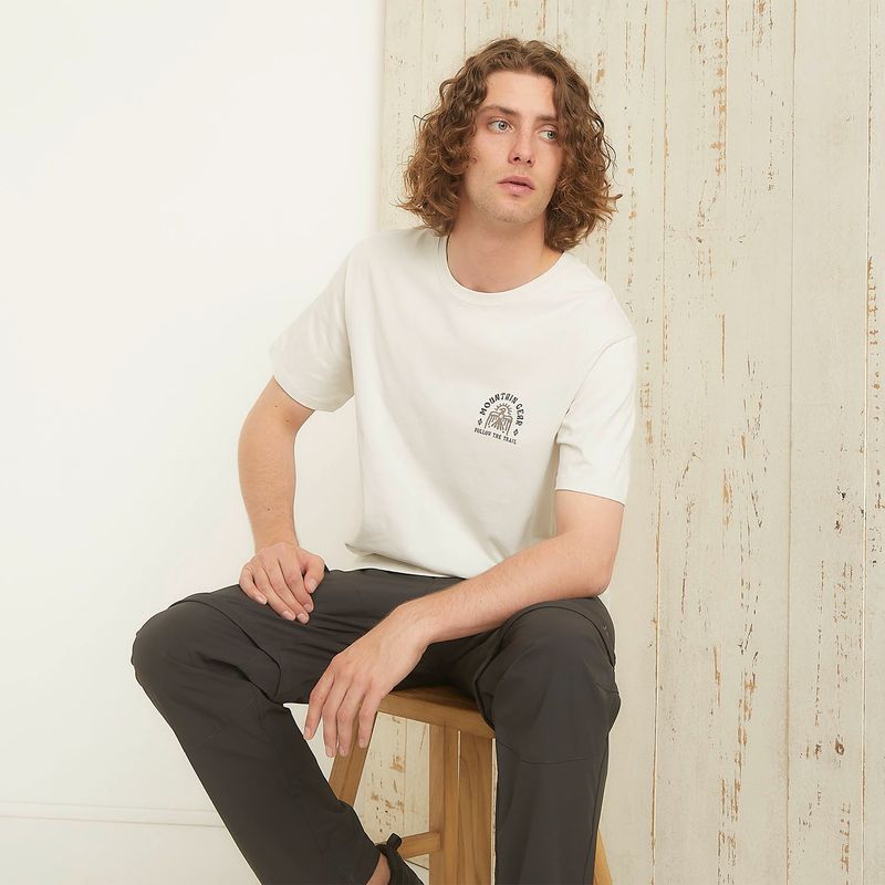 MOUNTAIN GEAR - Polera Deportiva Algodón Mountain Gear Manga Corta Hombre