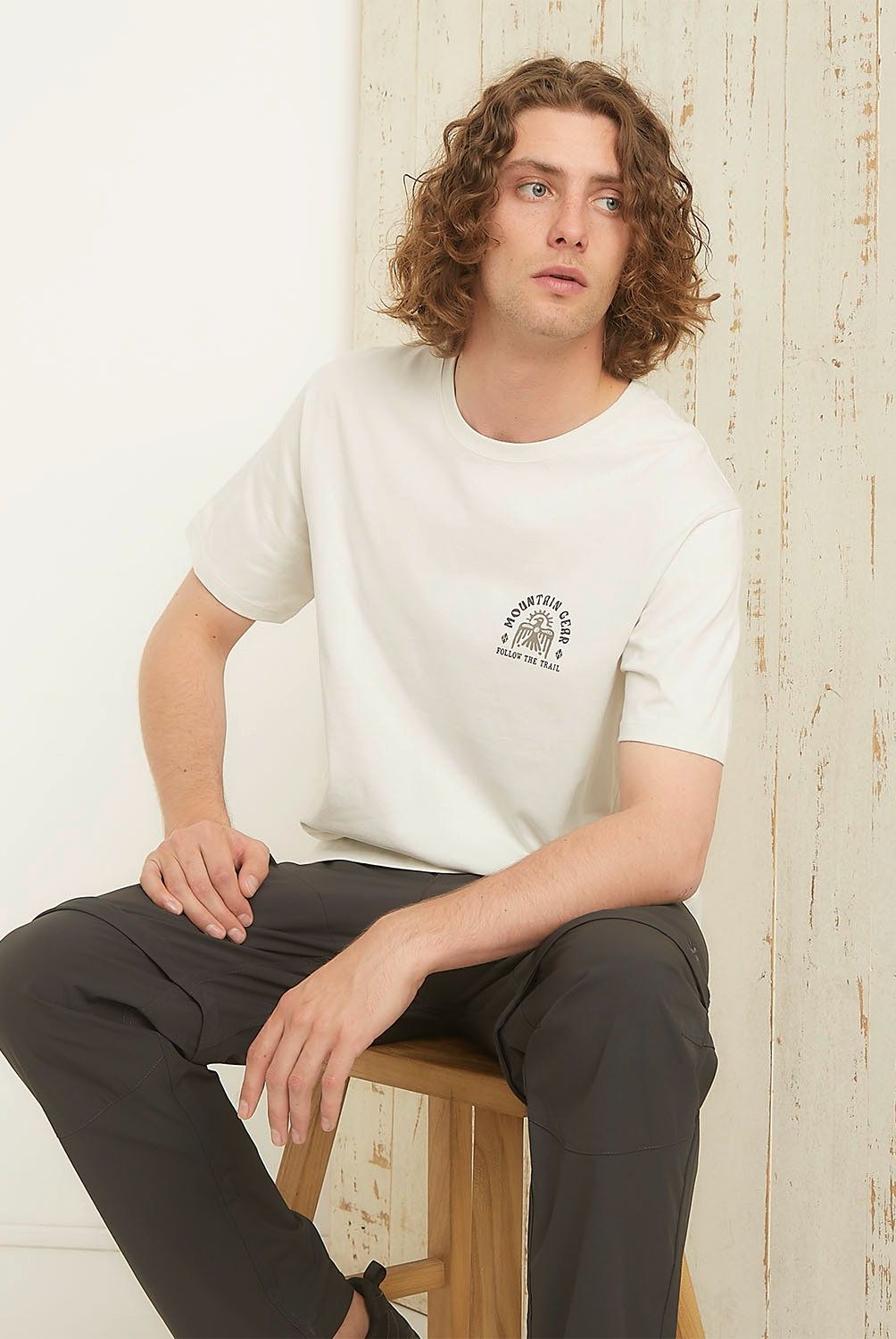 MOUNTAIN GEAR - Polera Deportiva Algodón Mountain Gear Manga Corta Hombre