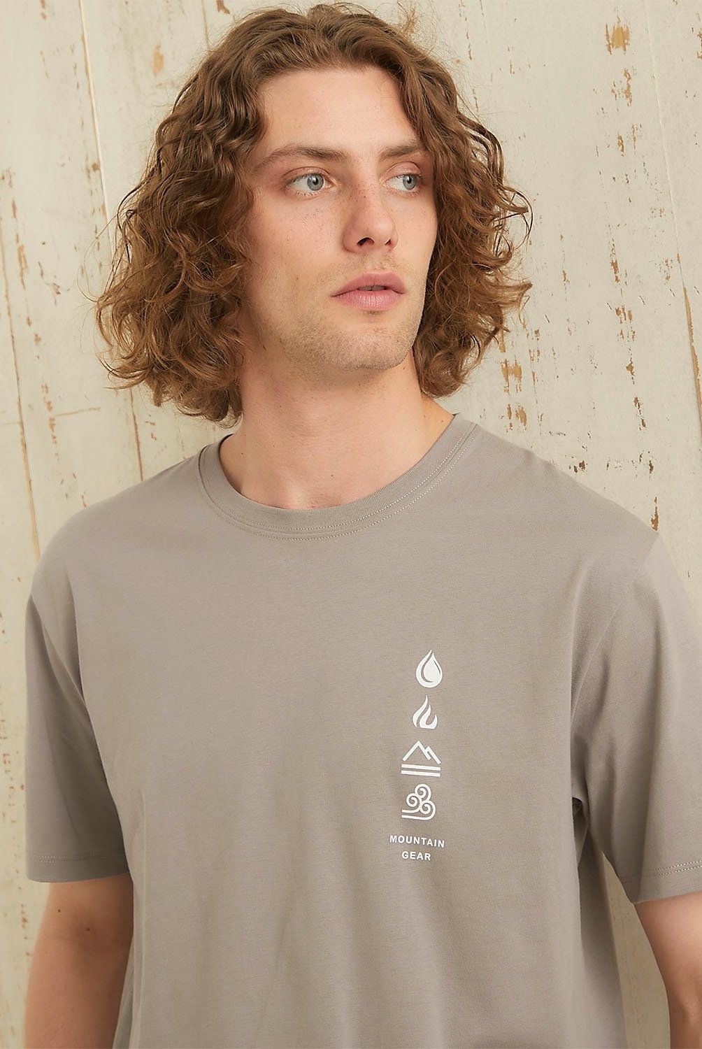 MOUNTAIN GEAR - Polera Deportiva Algodón Mountain Gear Manga Corta Hombre