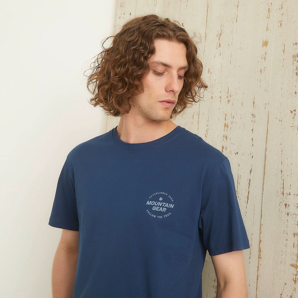 MOUNTAIN GEAR - Polera Deportiva Algodón Mountain Gear Manga Corta Hombre