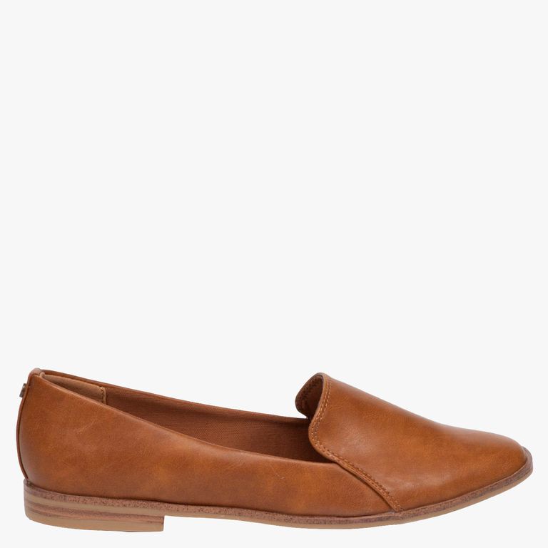 Zapatos Casuales Mujer Café Textil