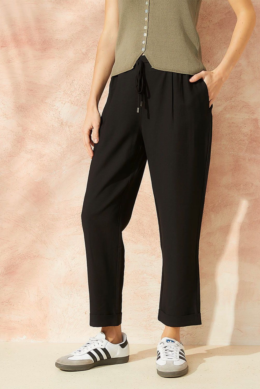 BASEMENT - Pantalón Straight Tiro Alto Mujer Basement