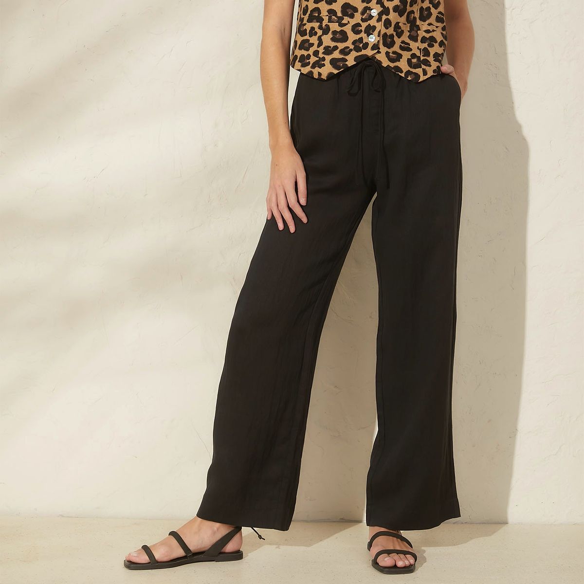 BASEMENT - Pantalón Palazzo Lyocell Mujer Basement