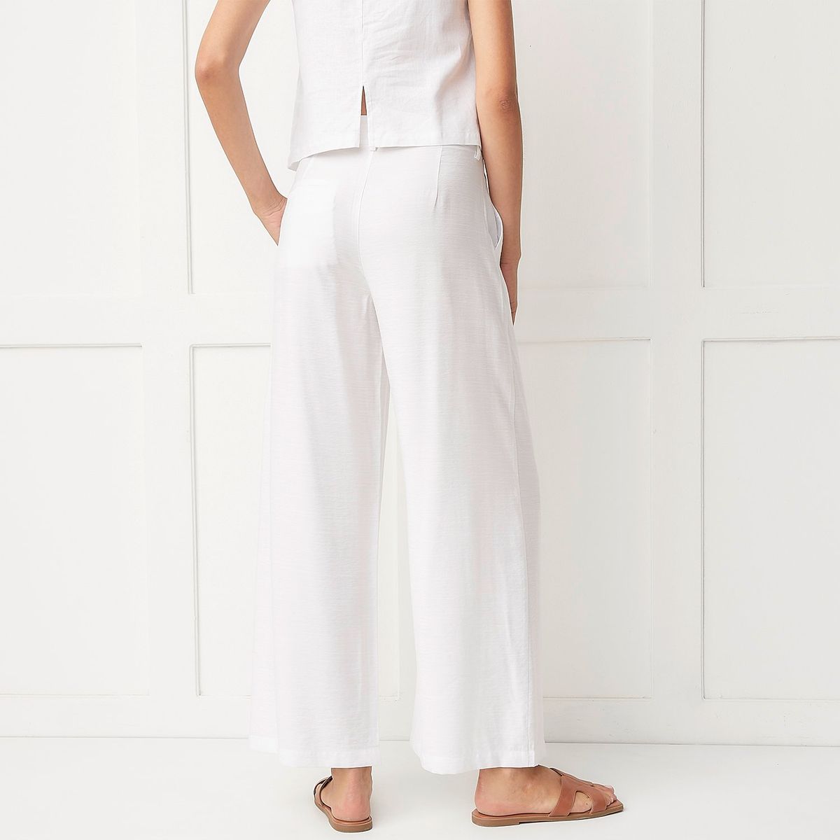 BASEMENT - Pantalones Basement Mujer Wide Leg Casual