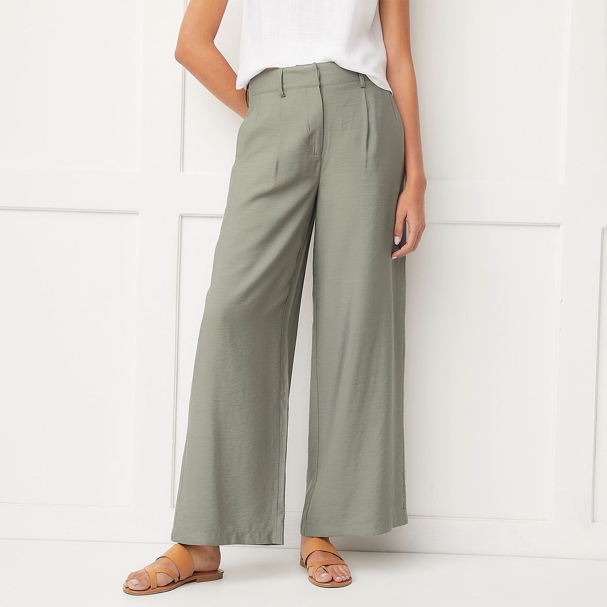 BASEMENT - Pantalones Basement Mujer Wide Leg Casual