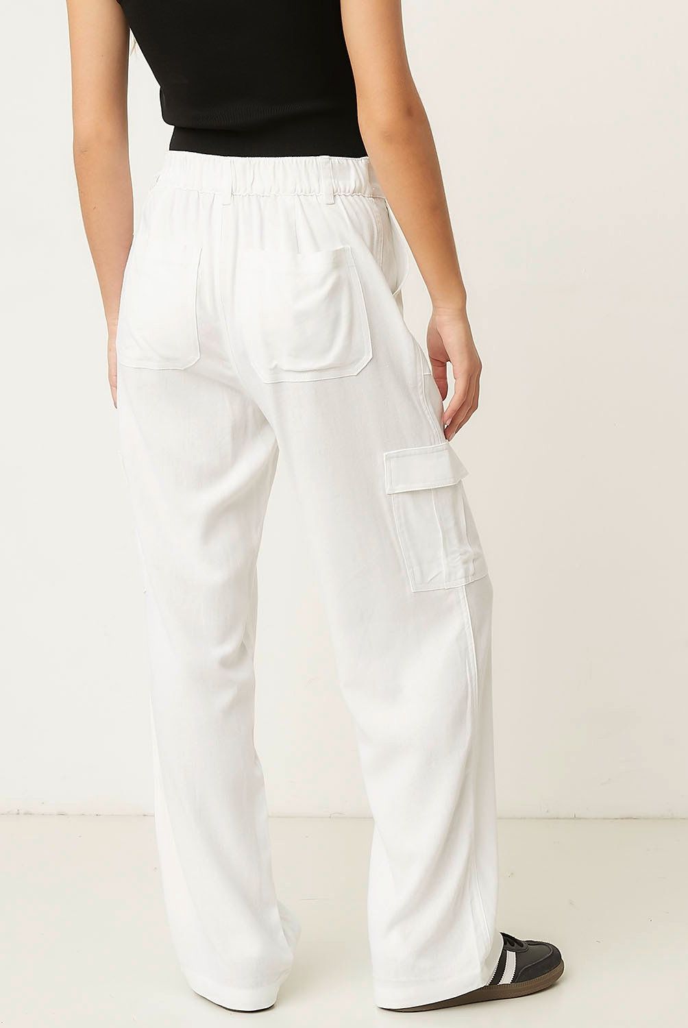 SYBILLA - Pantalón Cargo Wide Leg Tiro Alto Mujer Sybilla