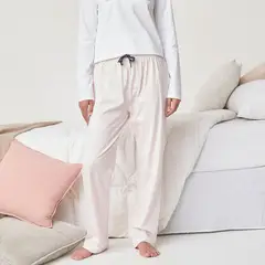 SYBILLA - Pantalón Pijama 100% Algodón Mujer Rayas
