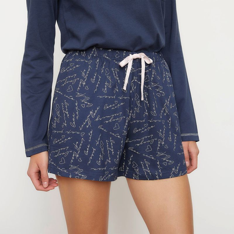SYBILLA - Short Sybilla Mujer Algodón Estampado Pijama