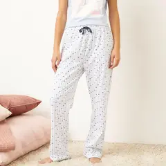 SYBILLA - Pantalón Pijama Mujer Algodón Estampado