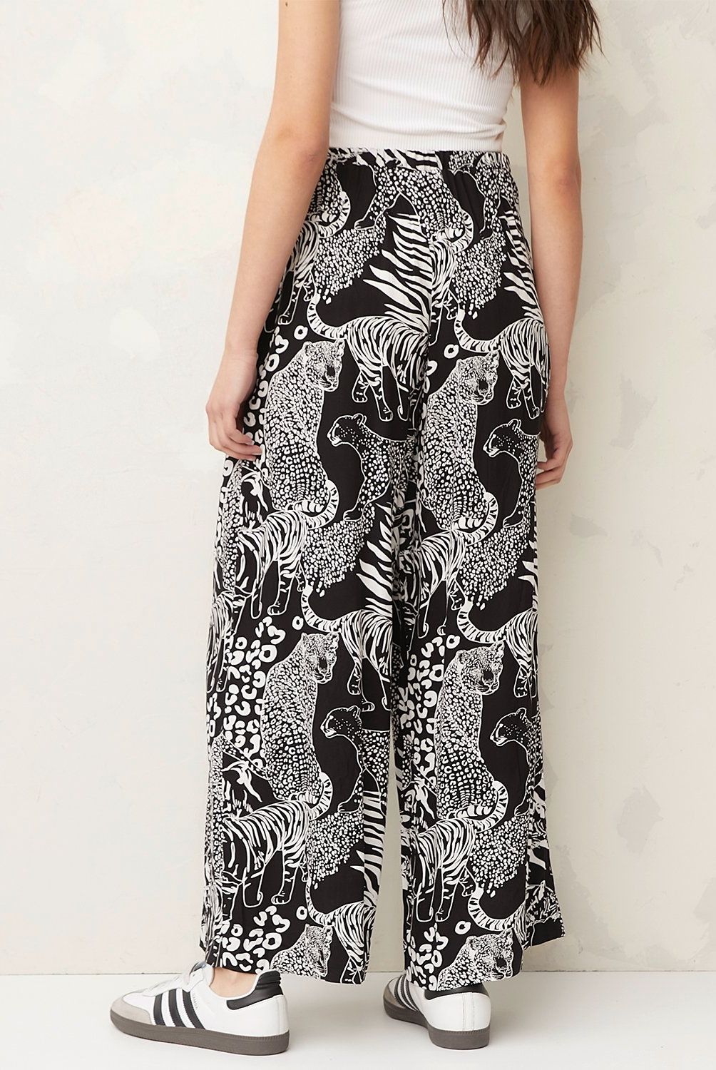 AMERICANINO - Pantalón Americanino Wide Leg Tiro Alto con Diseño