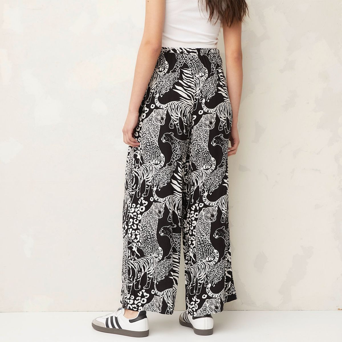 AMERICANINO - Pantalón Americanino Wide Leg Tiro Alto con Diseño