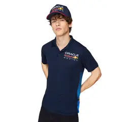 RED BULL - Polera Manga Corta Dryfit Cuello Polo Racing F1 Hombre