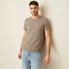 BASEMENT - Polera Manga Corta Regular Fit Hombre Algodón