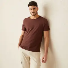 BASEMENT - Polera Manga Corta Regular Fit Hombre Algodón