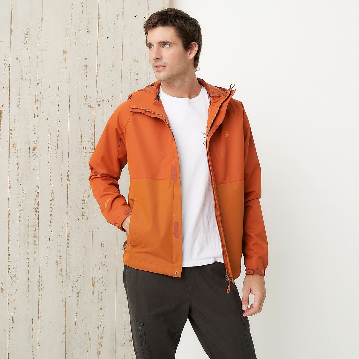 MOUNTAIN GEAR - Cortaviento Deportivo Mountain Gear Manga Larga Hombre Naranja