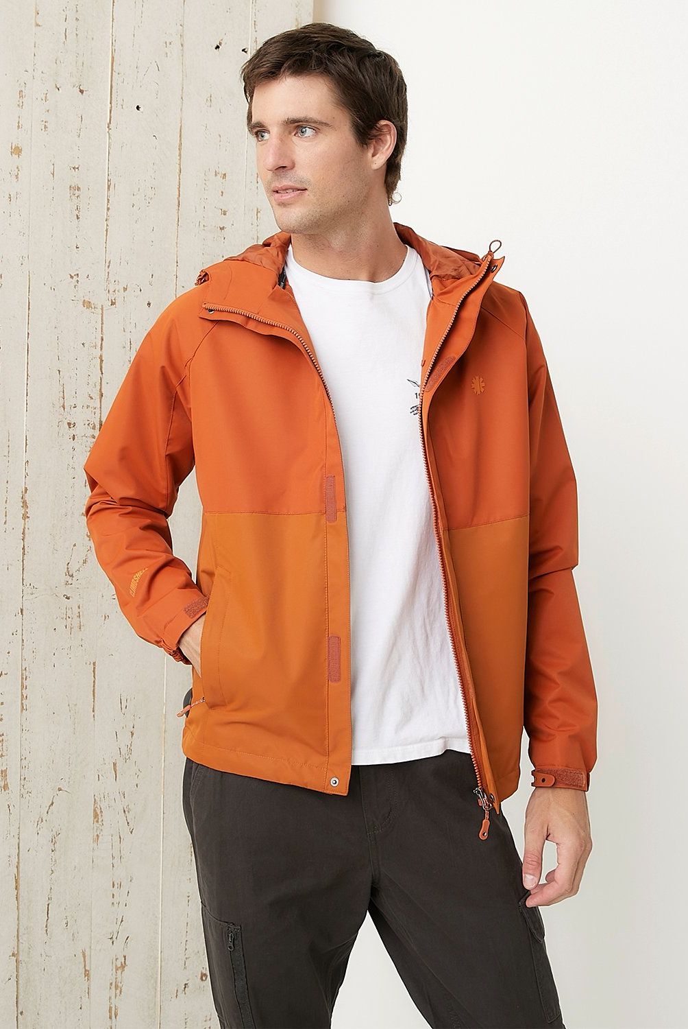 MOUNTAIN GEAR - Cortaviento Deportivo Mountain Gear Manga Larga Hombre Naranja