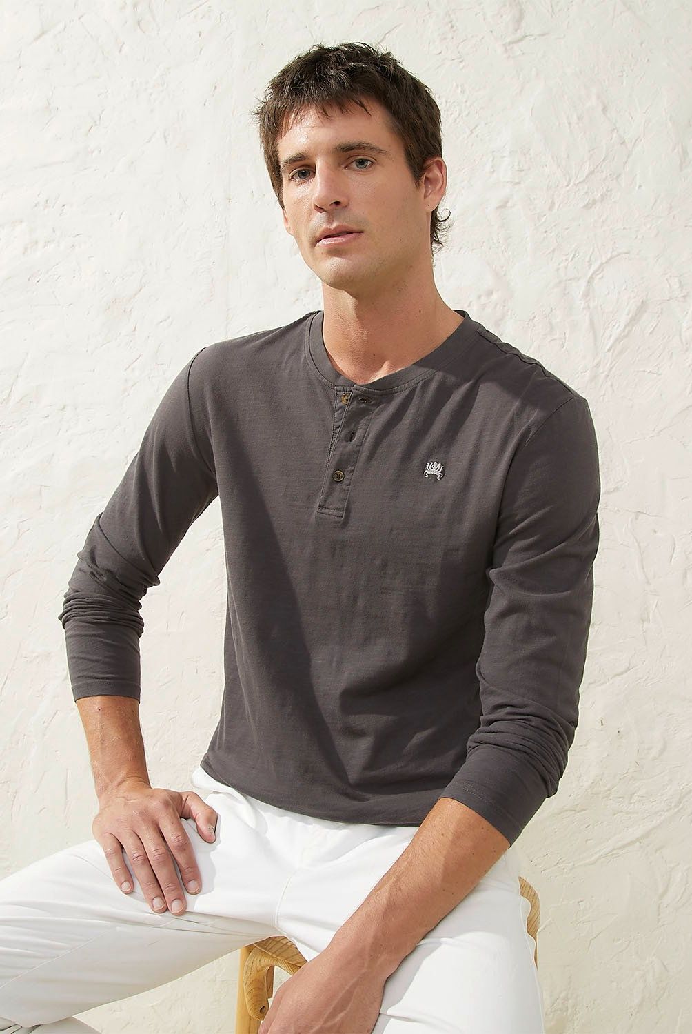 CASCAIS - Polera Manga Larga Algodón Casual Hombre Cascais