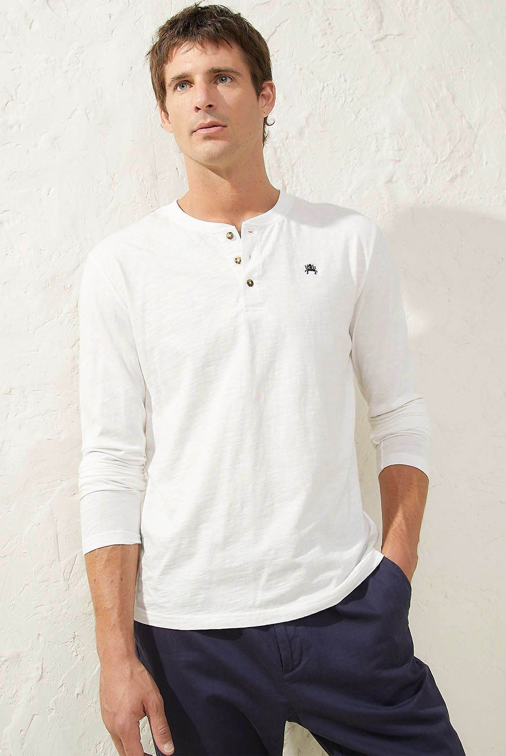 CASCAIS - Polera Manga Larga Algodón Casual Hombre Cascais