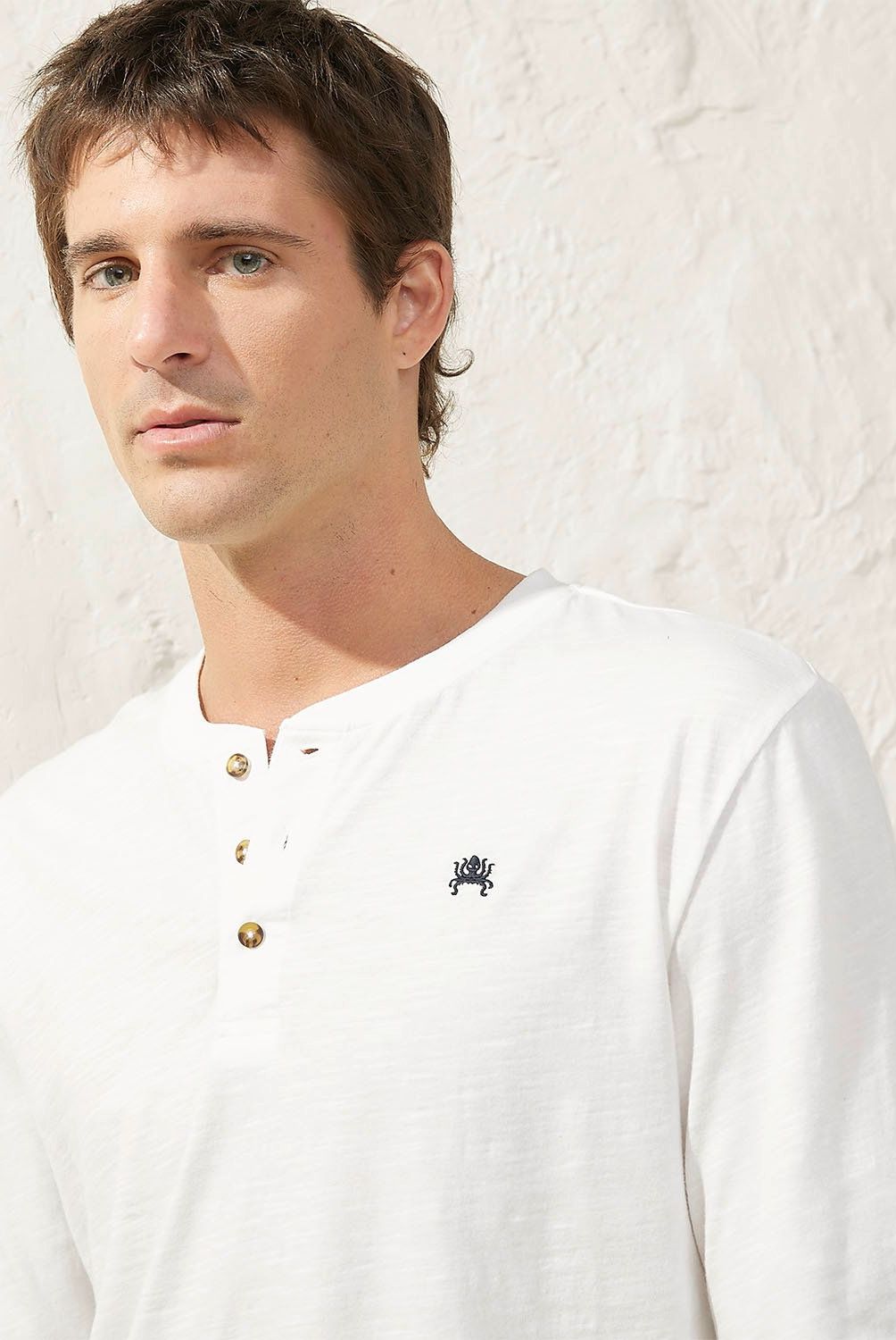 CASCAIS - Polera Manga Larga Algodón Casual Hombre Cascais