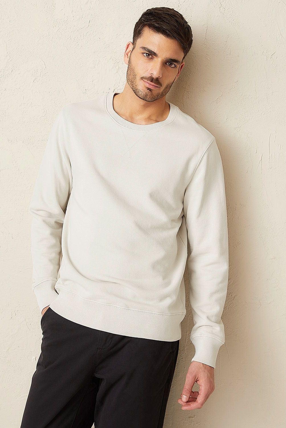 BASEMENT - Polerón Basement Hombre Manga Larga Algodón Casual