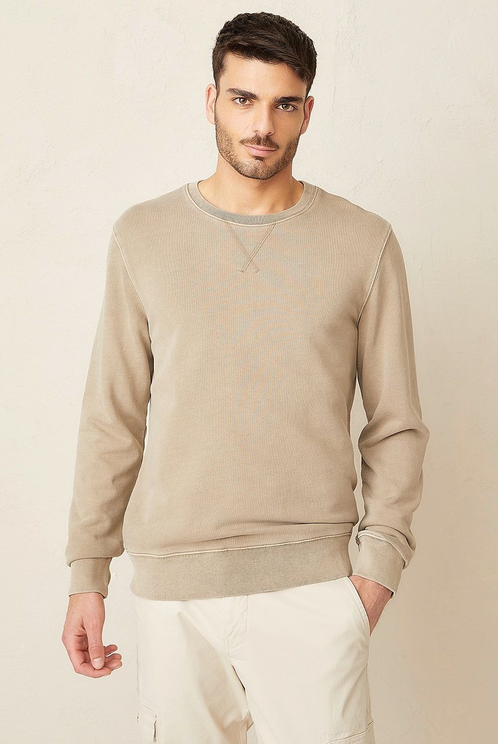 BASEMENT - Polerón Basement Hombre Manga Larga Algodón Casual