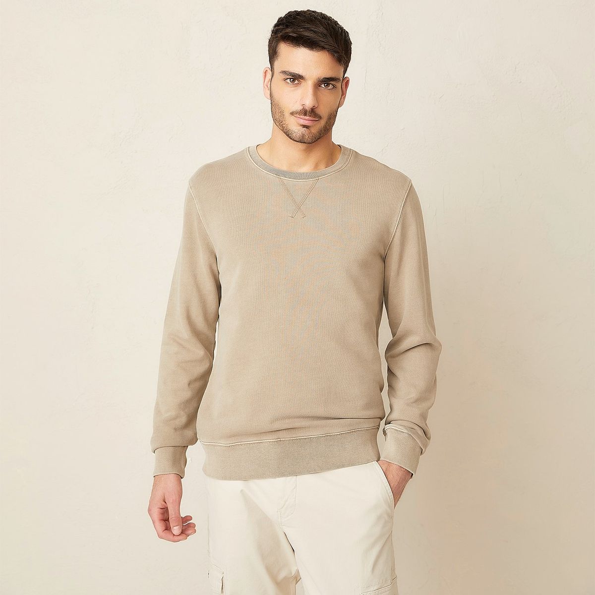 BASEMENT - Polerón Basement Hombre Manga Larga Algodón Casual