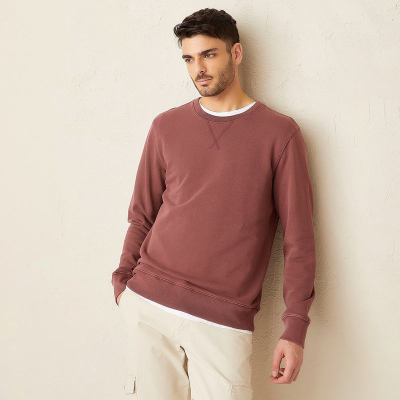 BASEMENT - Polerón Basement Hombre Manga Larga Algodón Casual