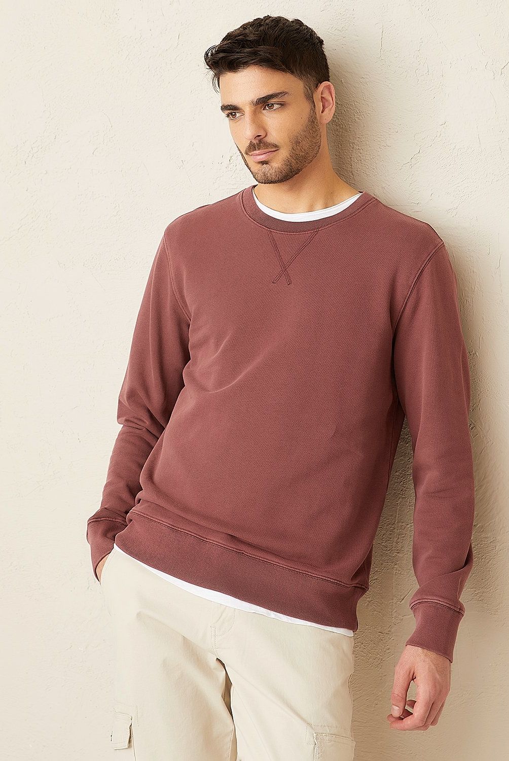 BASEMENT - Polerón Basement Hombre Manga Larga Algodón Casual
