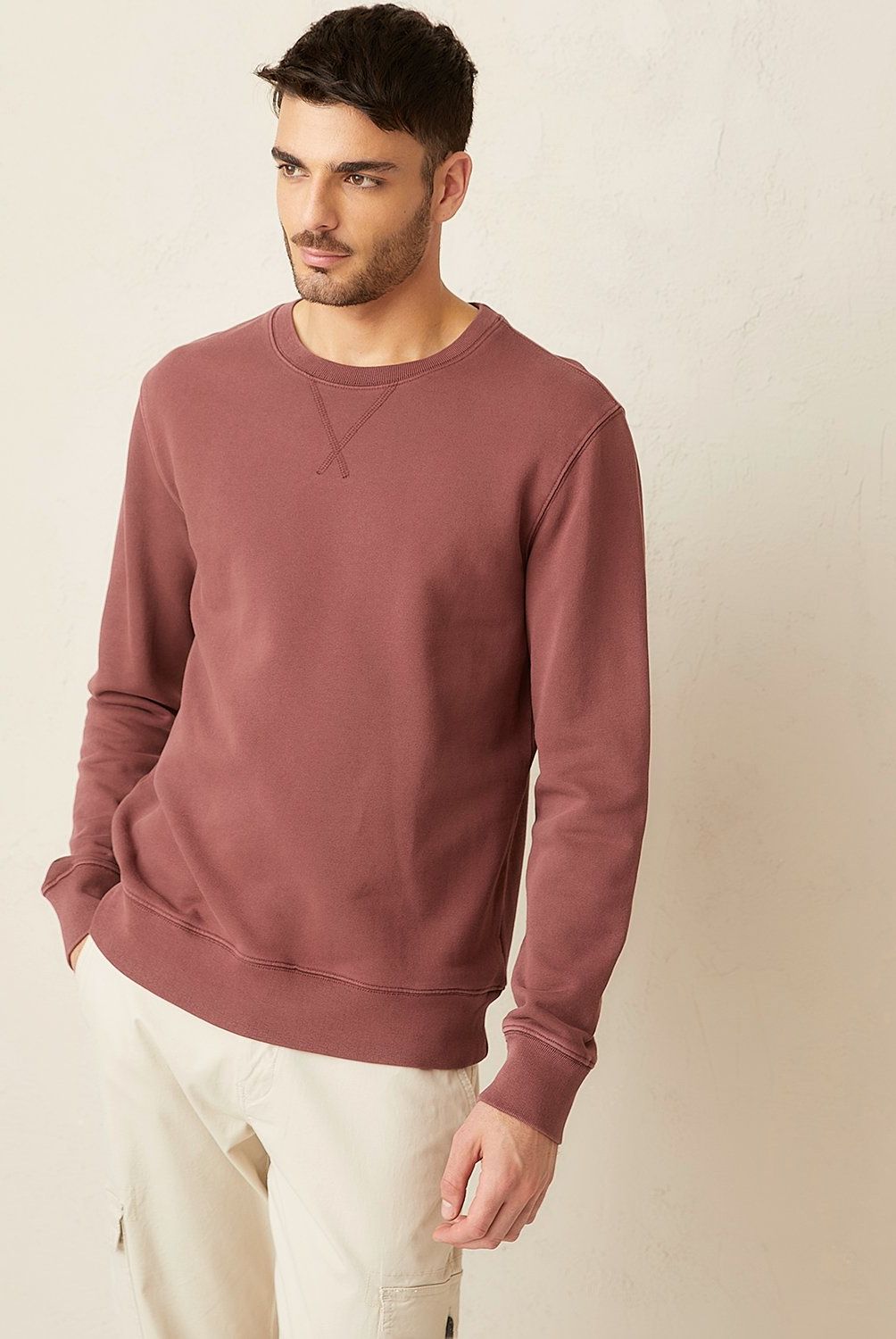 BASEMENT - Polerón Basement Hombre Manga Larga Algodón Casual