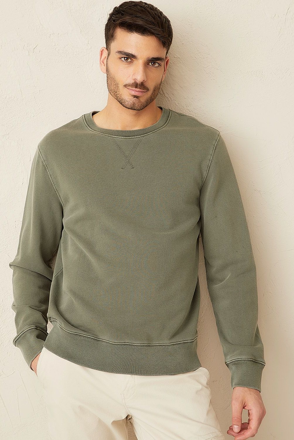 BASEMENT - Polerón Basement Hombre Manga Larga Algodón Casual