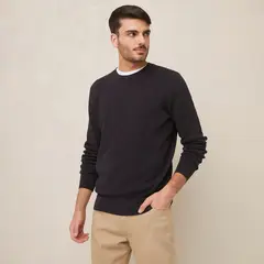 BASEMENT - Sweater Sport Waffle Algodón Hombre