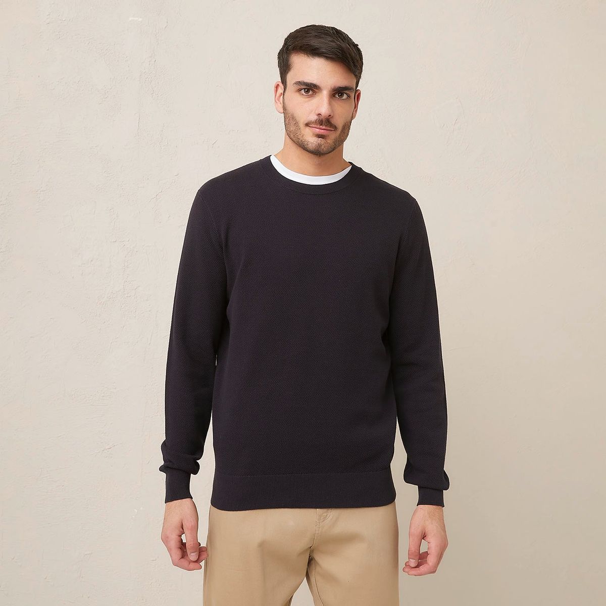 BASEMENT - Sweater Basement Waffle Algodón Hombre Regular Fit
