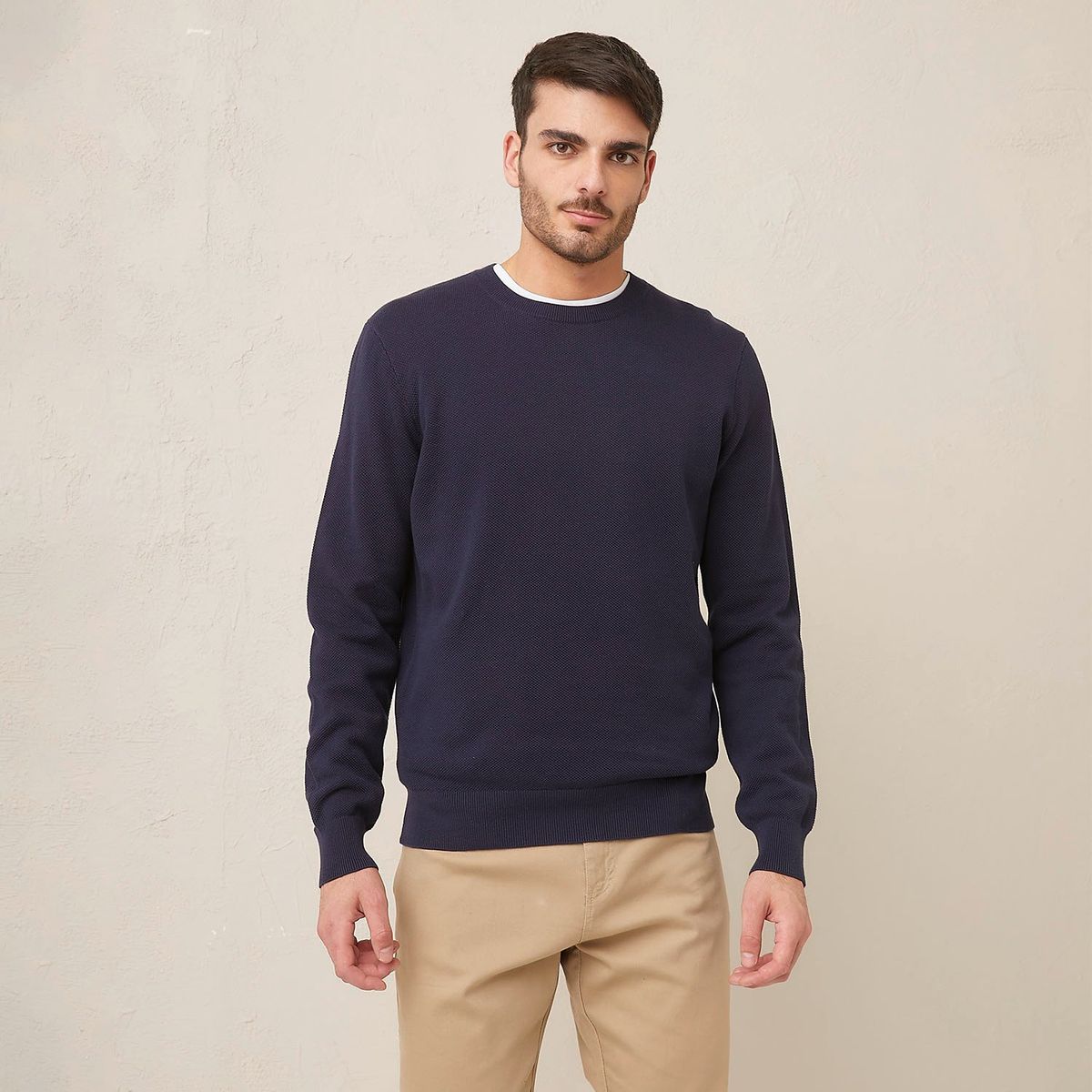 BASEMENT - Sweater Basement Waffle Algodón Hombre Regular Fit
