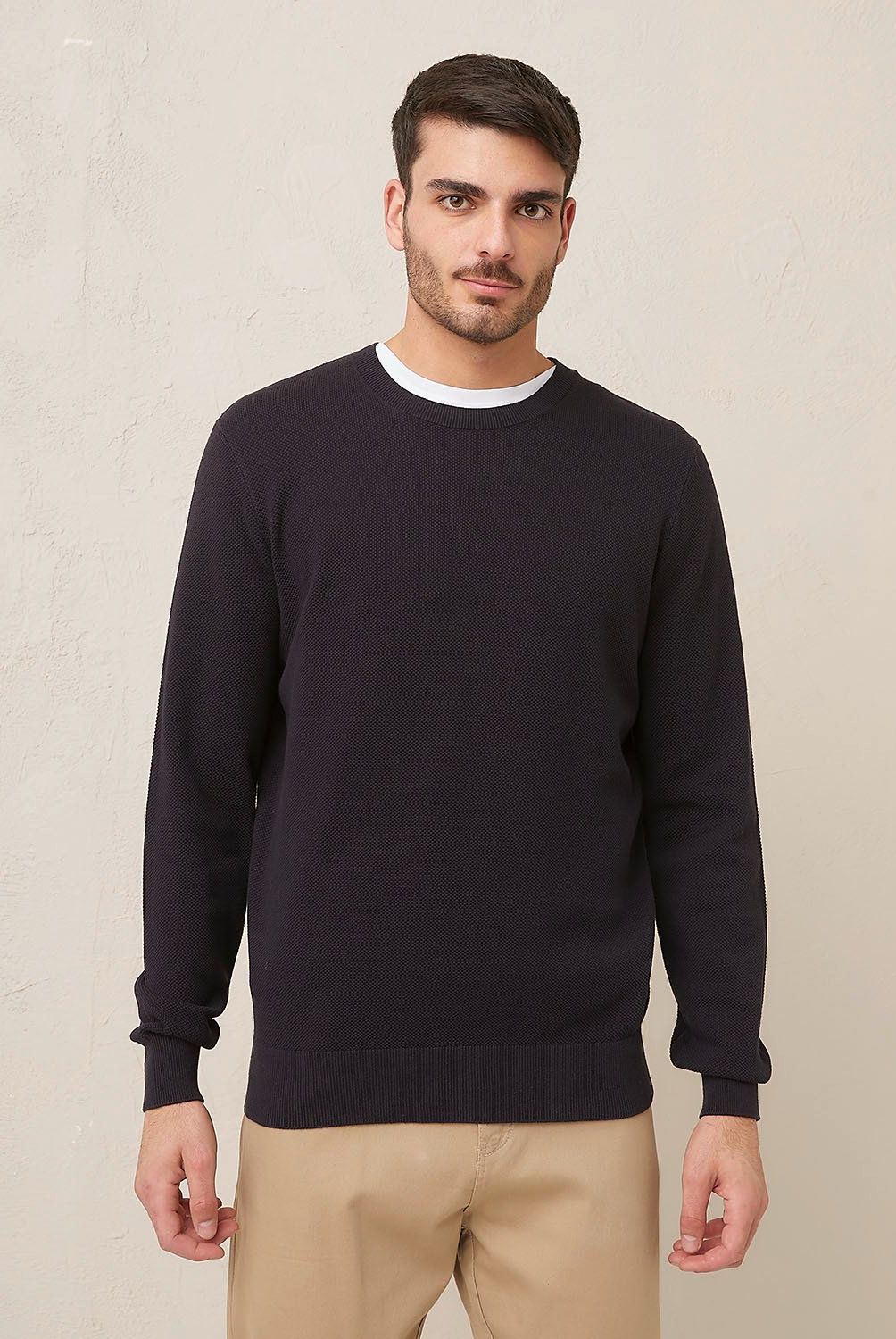 BASEMENT - Sweater Basement Waffle Algodón Hombre Regular Fit