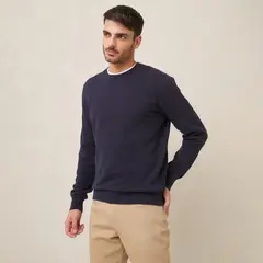 BASEMENT - Sweater Sport Waffle Algodón Hombre