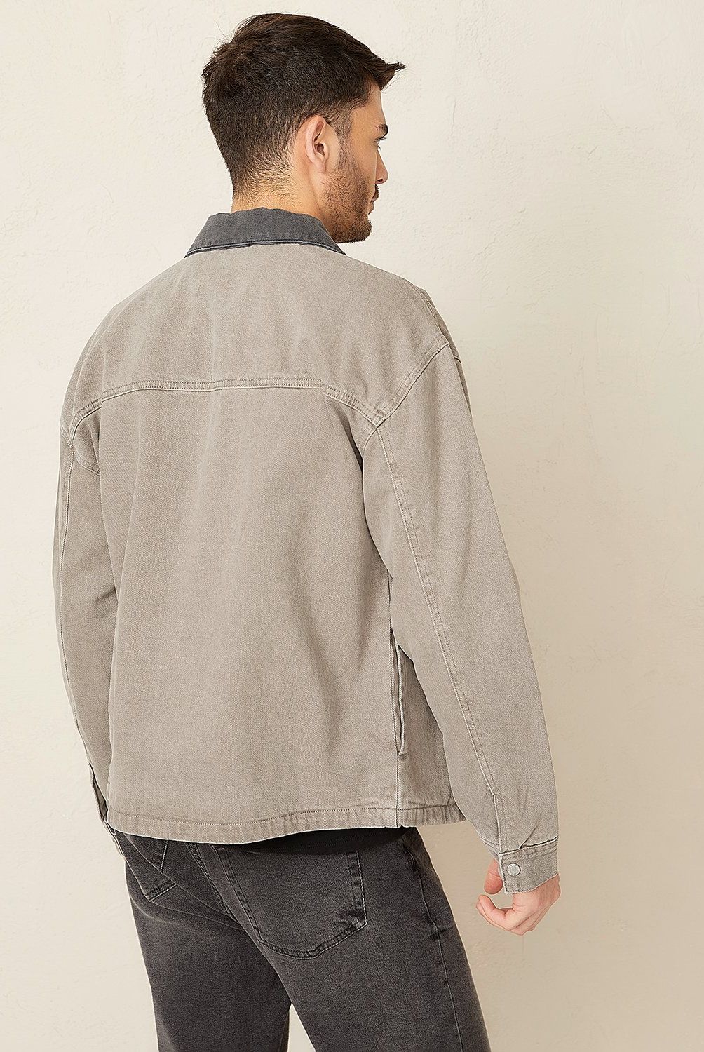 BASEMENT - Chaqueta Denim Loose Fit Basement Hombre Algodón