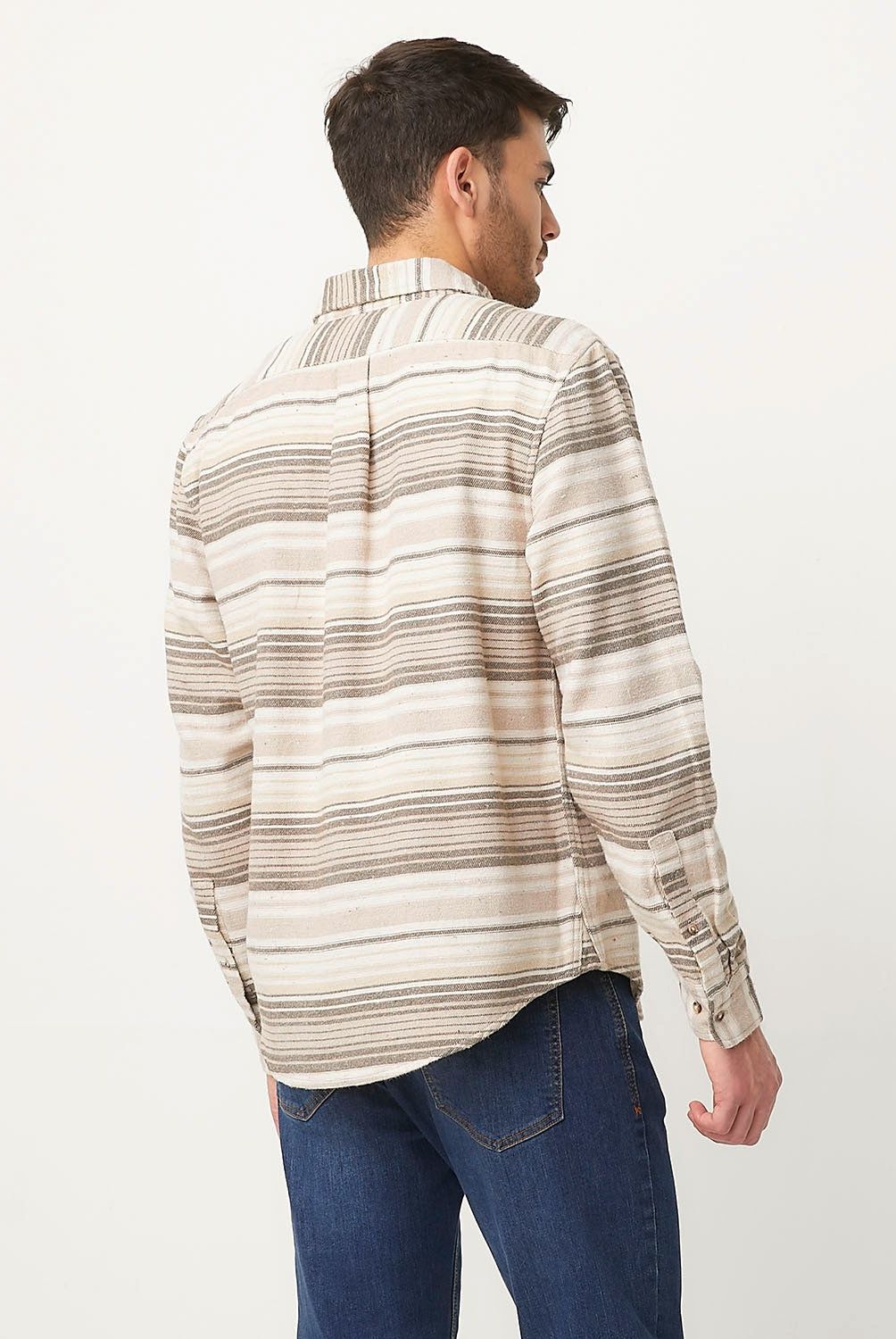 BASEMENT - Chaqueta Basement Manga Larga Algodón Rayas Hombre