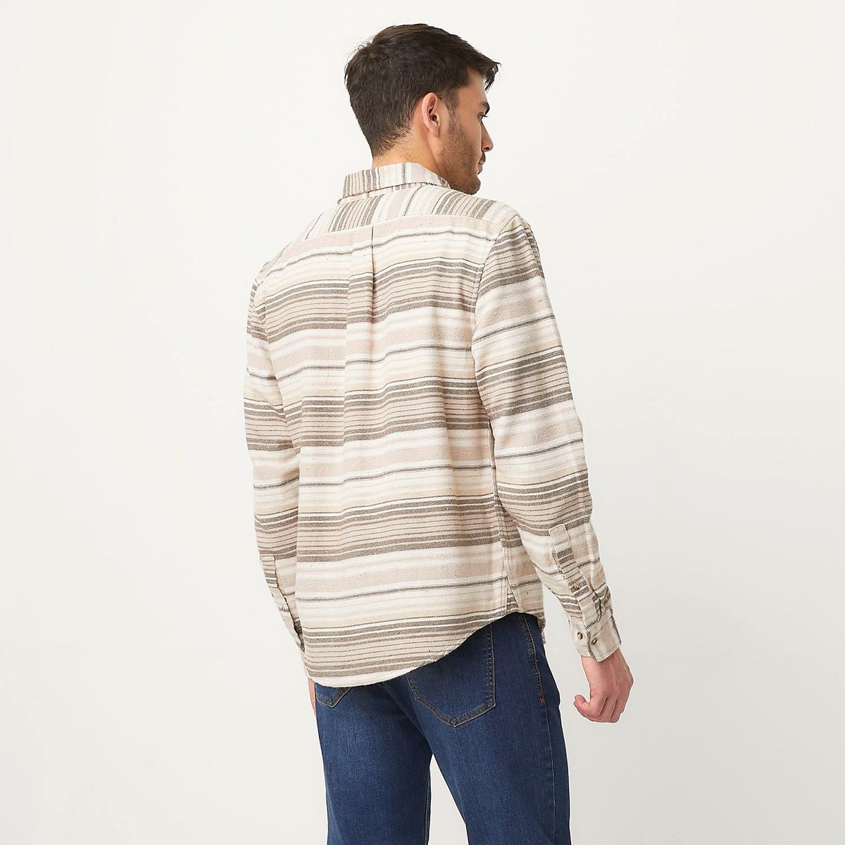 BASEMENT - Chaqueta Basement Manga Larga Algodón Rayas Hombre